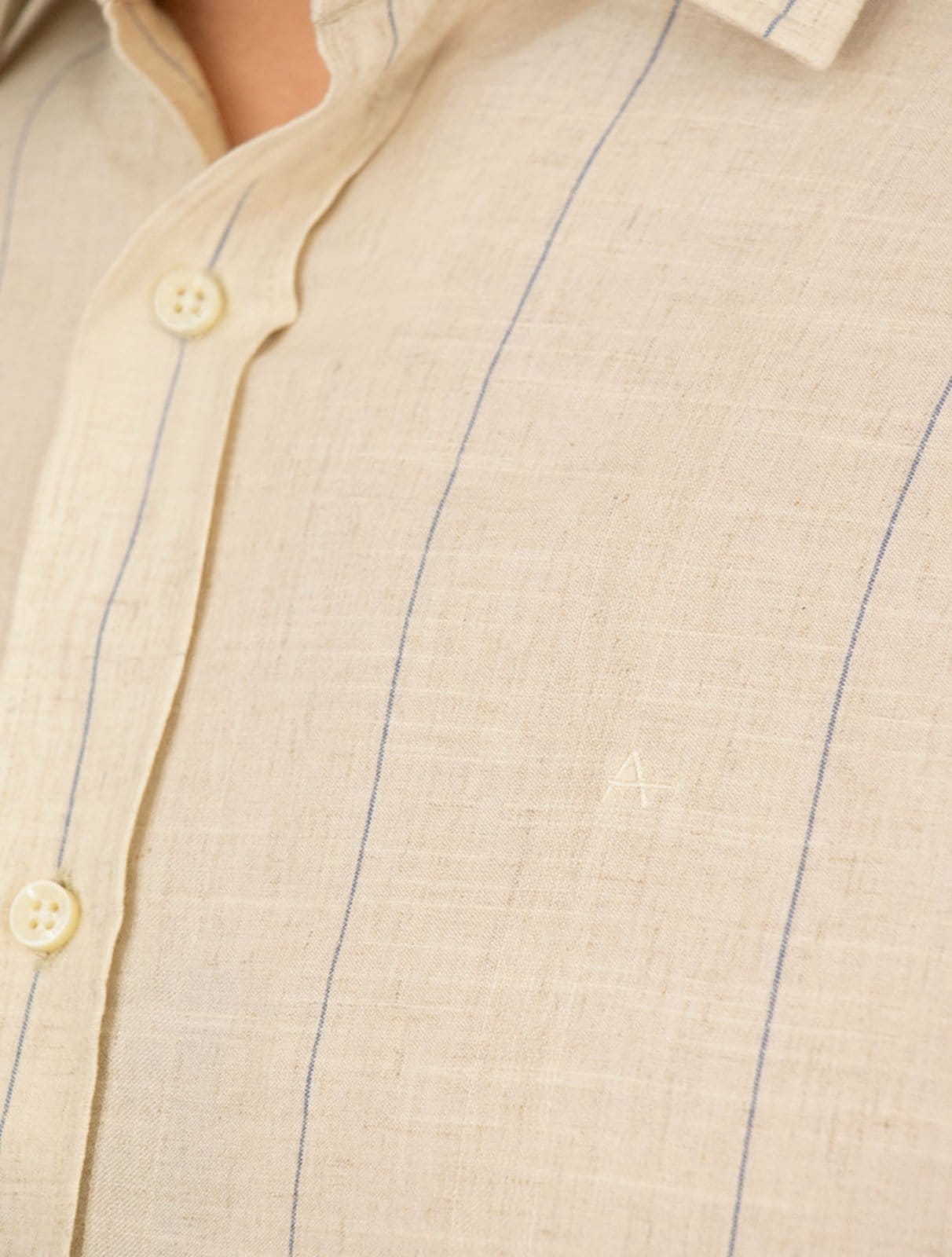 Camisa Aramis Masculina Modal Linho Algodão Visco Areia Mescla - 2