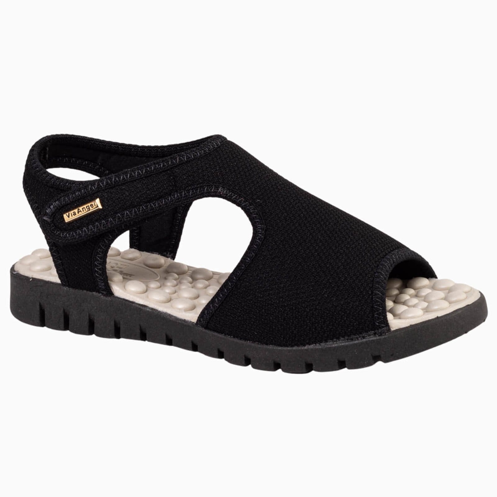 Sandalia Ortopédica Feminina Calce Fácil Massageadora Anatômica Via Angel 7601