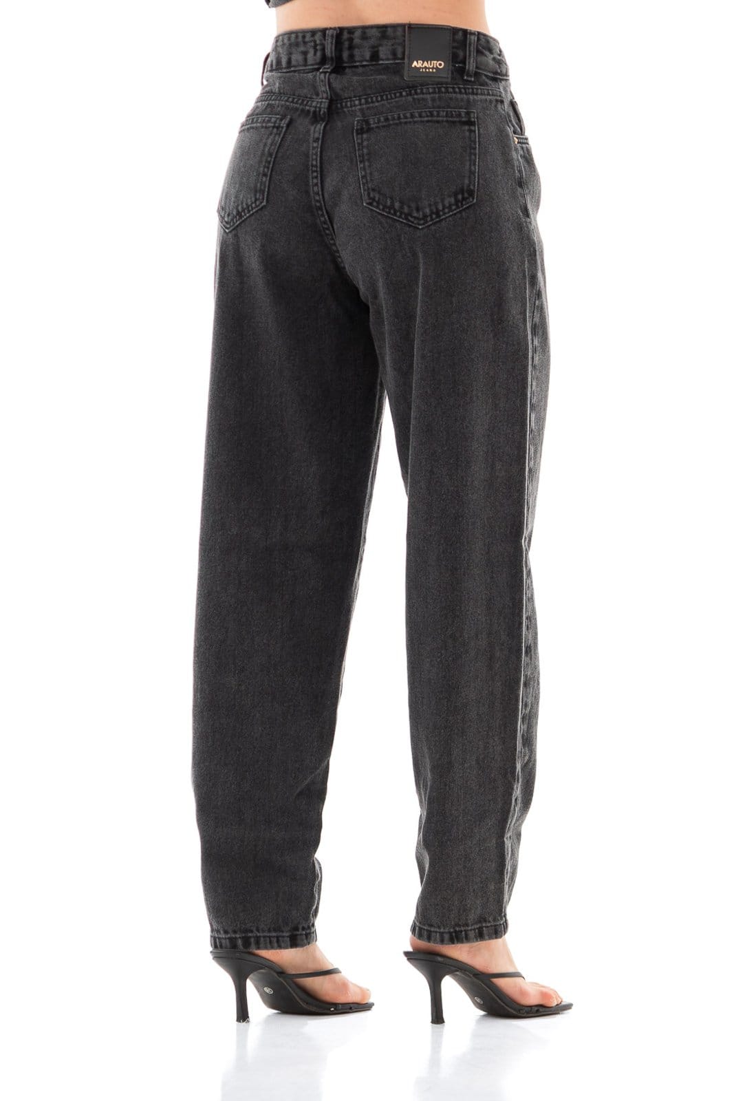 Vista 2 Calça Feminina Arauto Wide Balloon Black ARAUTO JEANS jeans/preto black