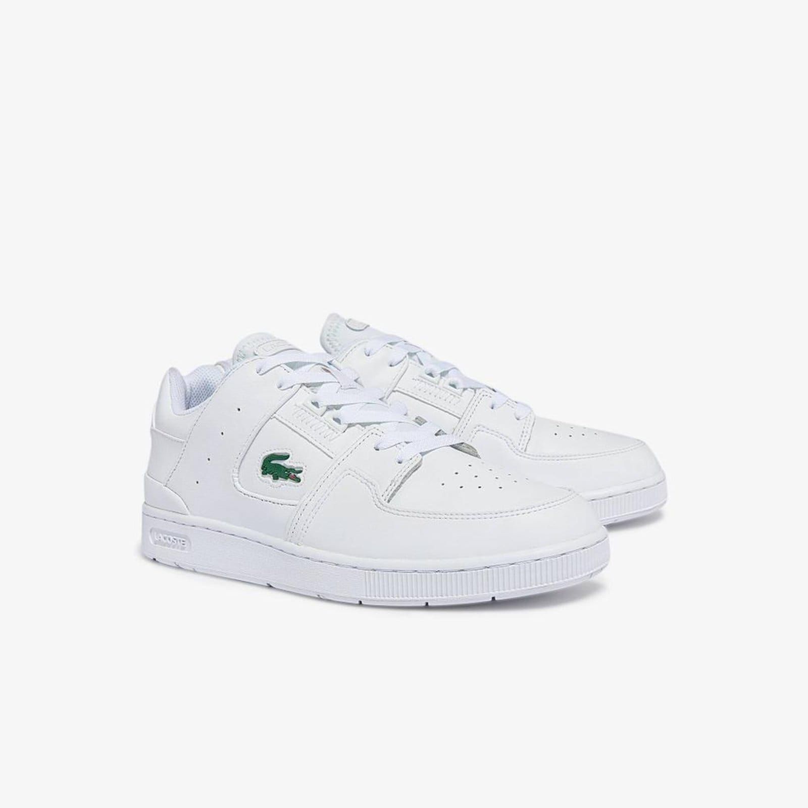 Vista 2 Tênis de couro masculino Lacoste Court Cage Lacoste branco