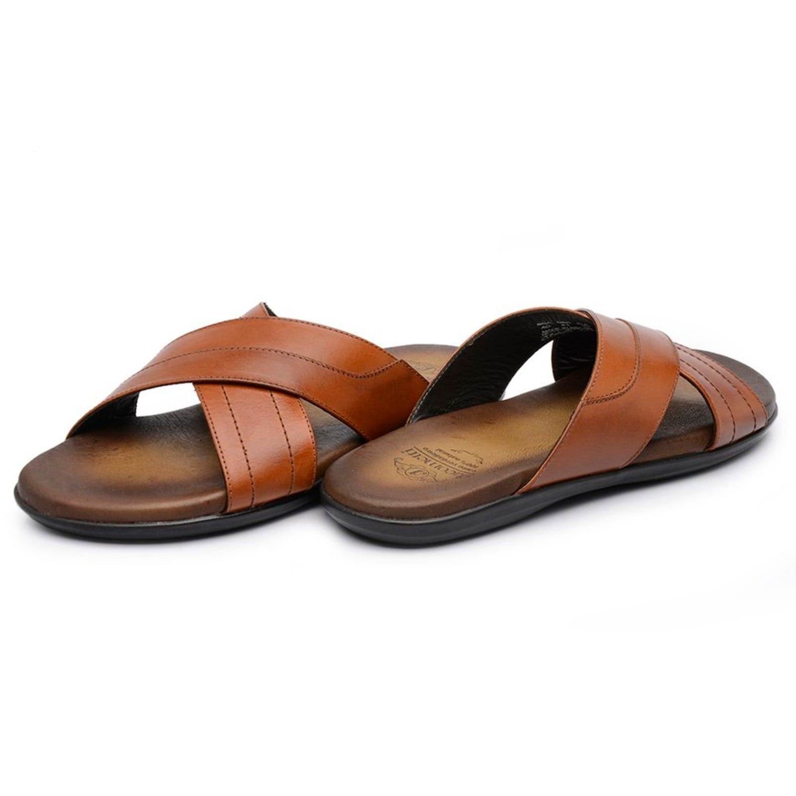 Vista 2 Sandália de Tiras Jacometti de Couro Havana Jacometti castanho