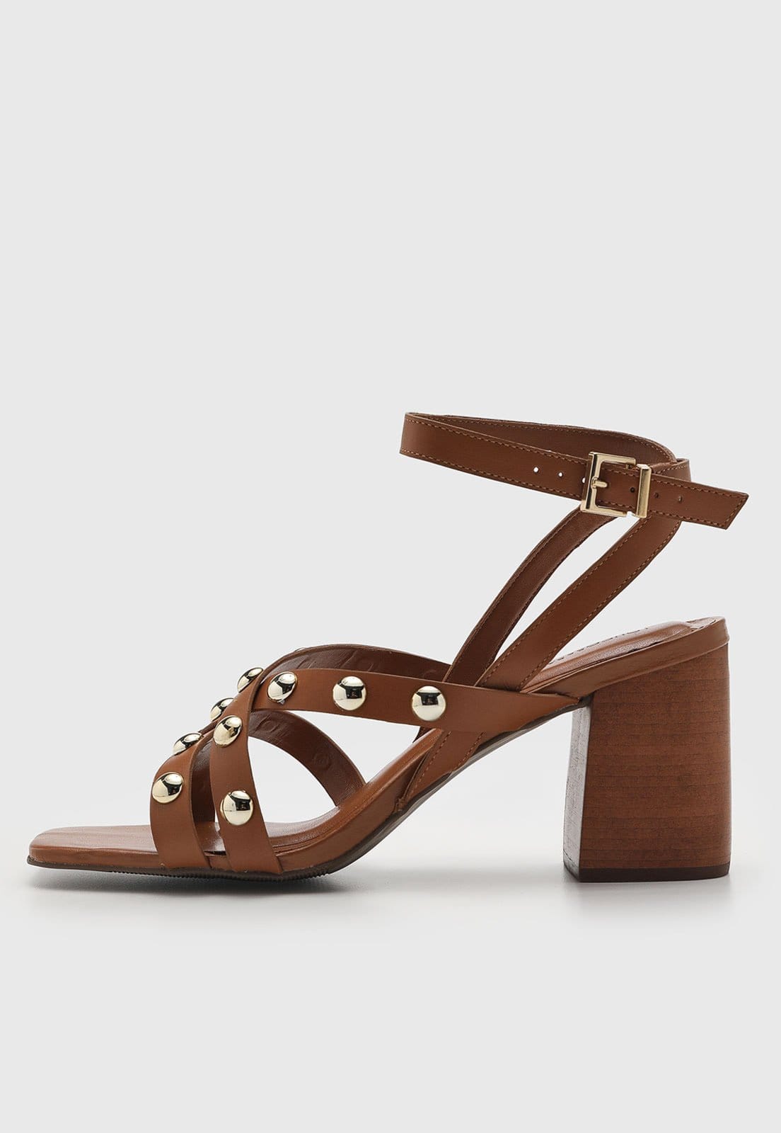 Sandália Feminina Loucos e Santos Tiras Tachas