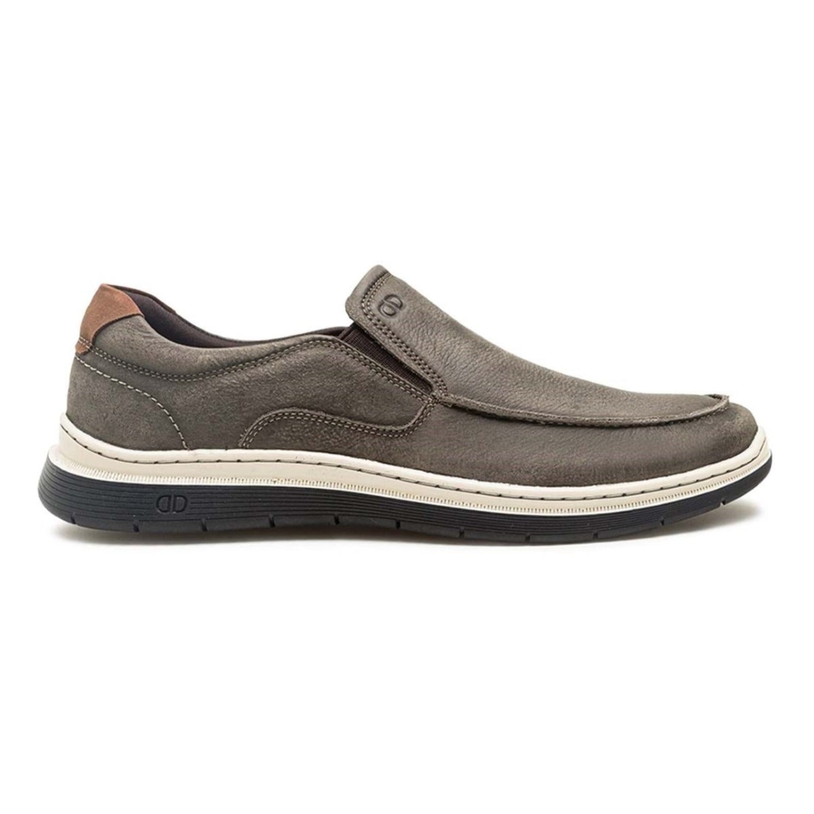 Sapatênis Slip On De Couro Democrata Masculino Easy Leave 245201