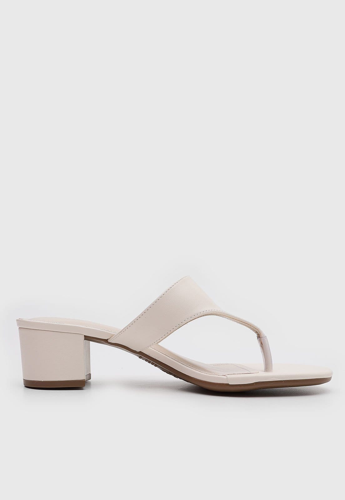 Vista 2 Sandália Feminina Via Marte Salto Bloco Off-White VIA MARTE off-white white