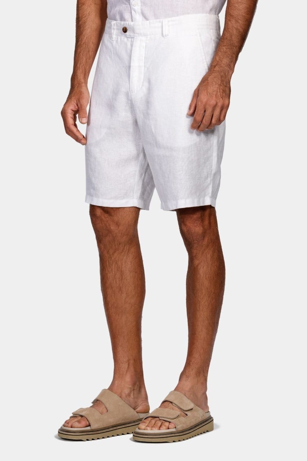 Bermuda Aramis Alfaiataria Linho Off White