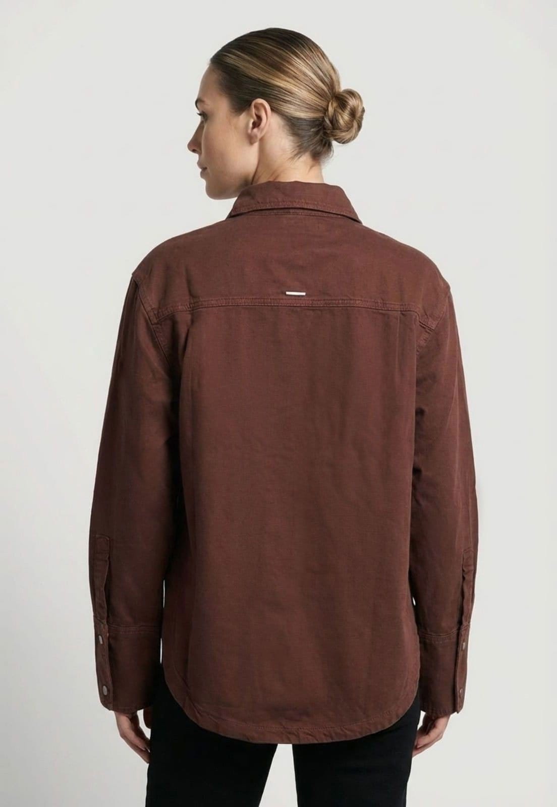 Vista 2 Camisa Feminina Lez a Lez Sarja Lez a Lez marrom