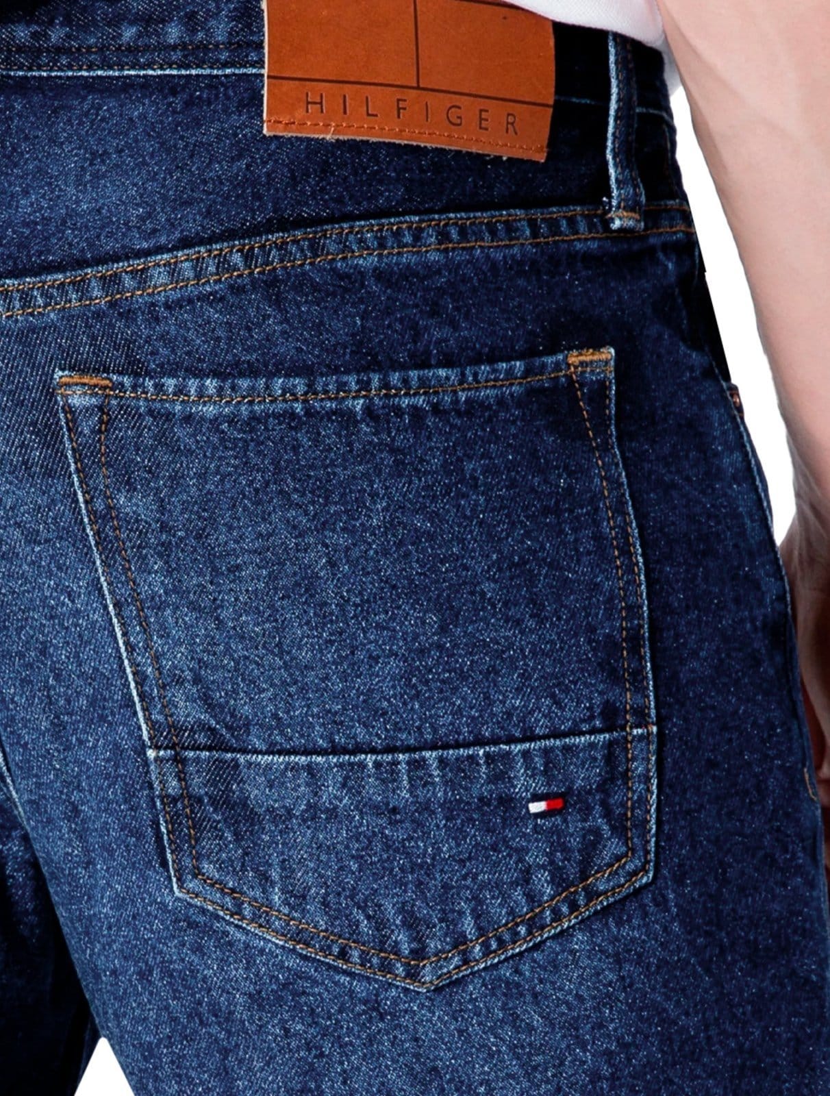 Vista 2 Bermuda Tommy Hilfiger Jeans Masculina Straight Brooklyn Boston Tommy Hilfiger azul