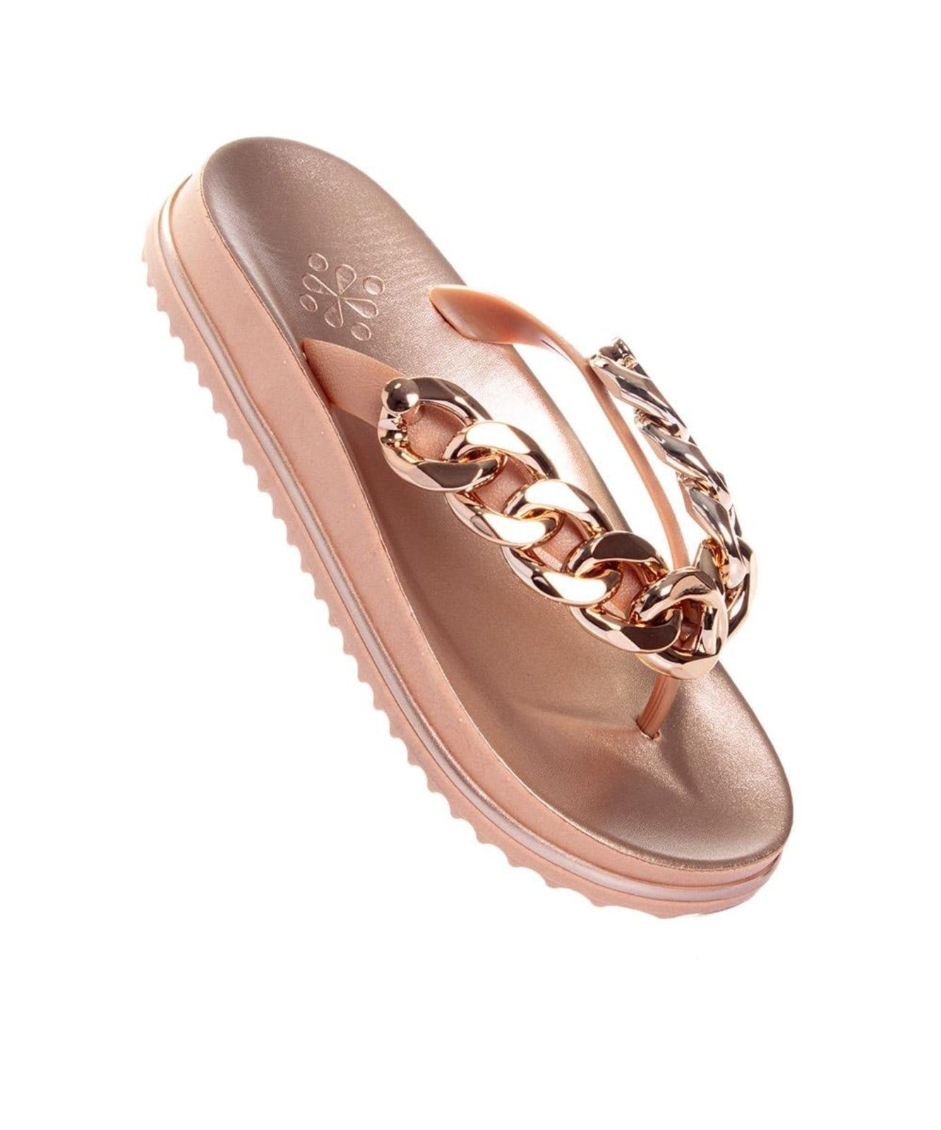 Vista 2 Tamanco Flat Pixolé Cobre Pixolé incolor