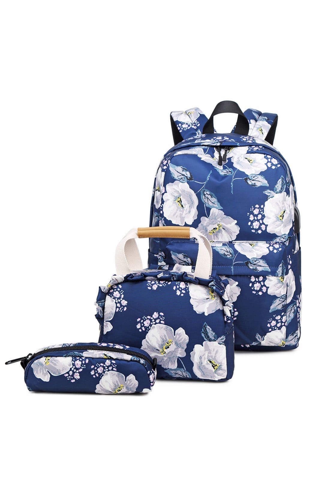 Mochila Guelph Feminina Lancheira Estojo Casual Notebook Estampa