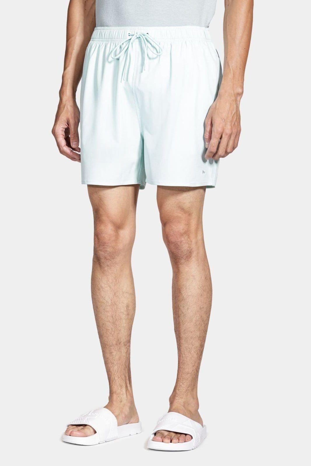 Shorts Aramis de Elástico Liso Maquinetado Claro