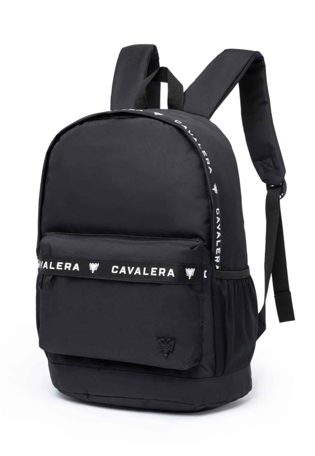 Vista 2 Kit Mochila Cavalera + Estojo Reforçada Escola Faculdade Espaçosa Masculina Cavalera preto