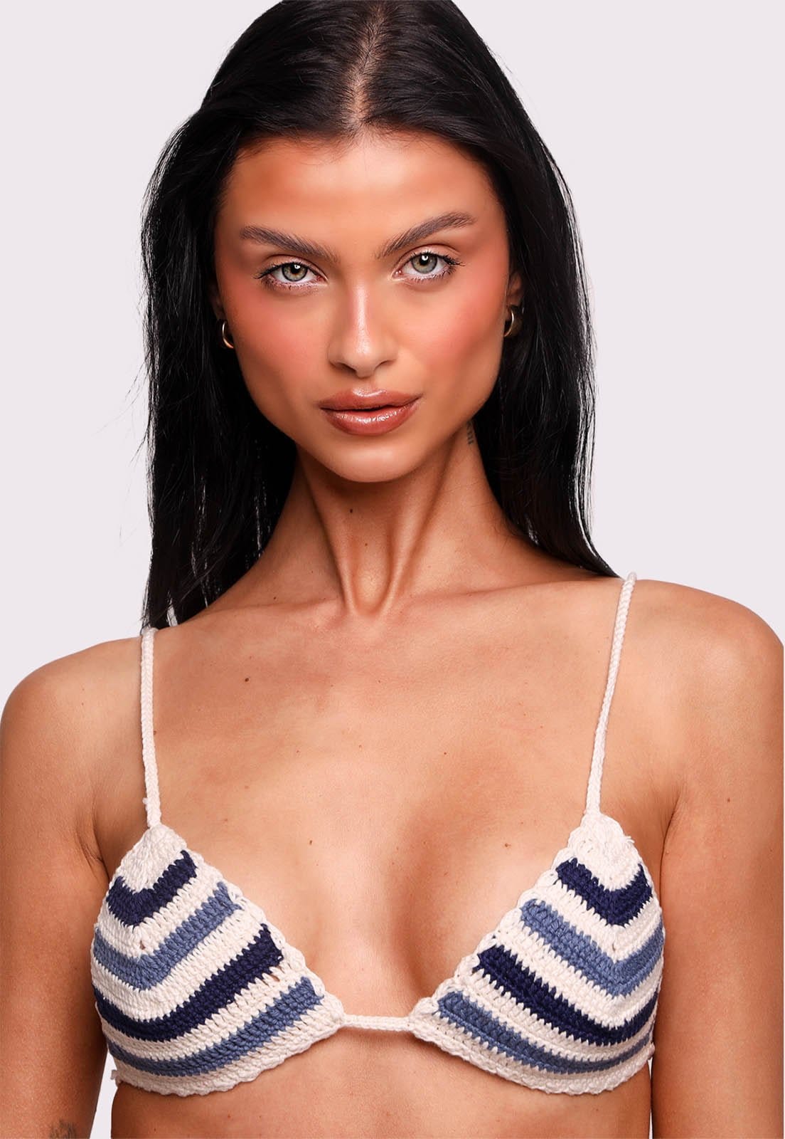 Vista 2 top de crochê biarritz Mundo Lolita mundololita listra