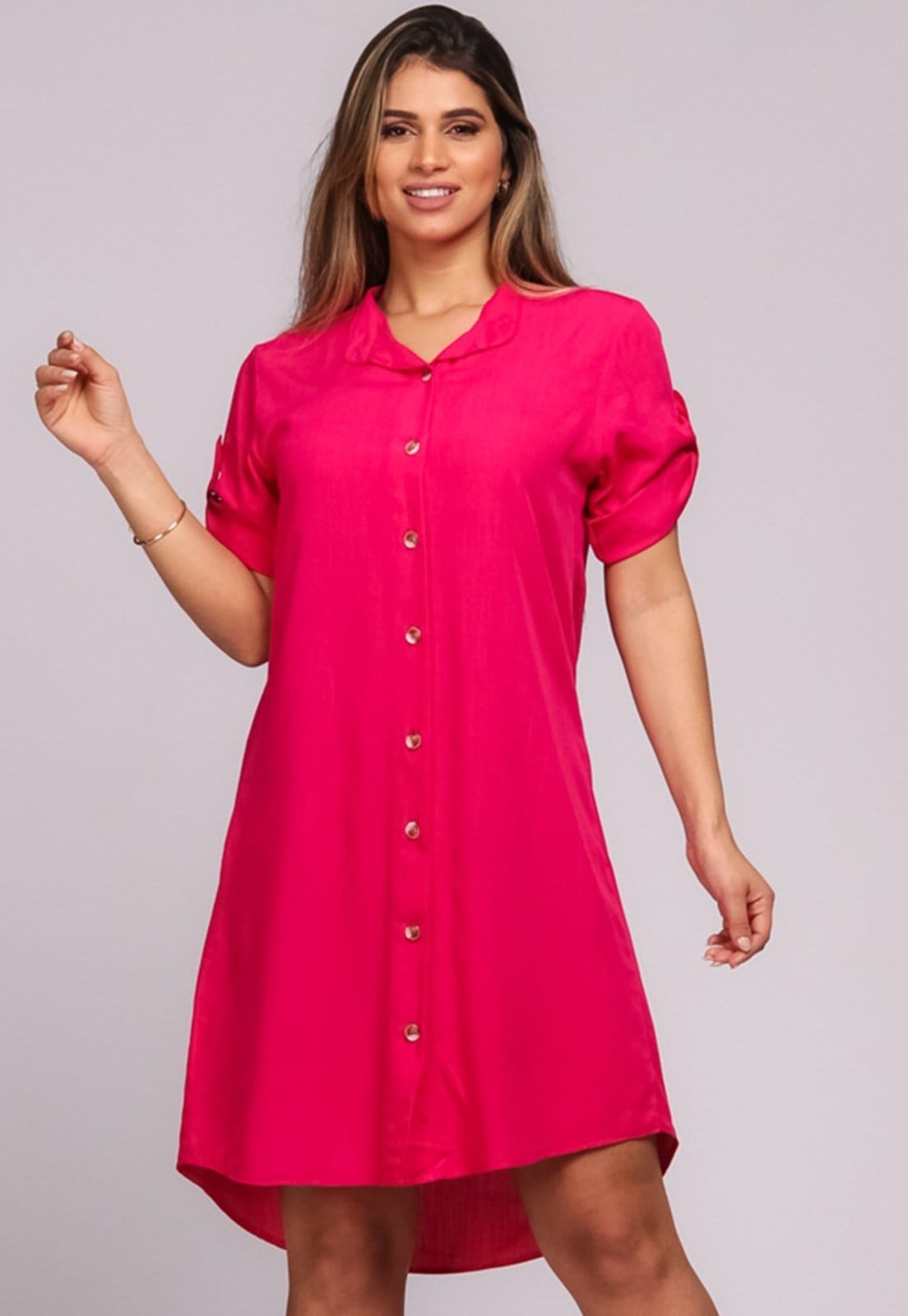 Vestido Chemise Botões M/C B’Bonnie Vitória