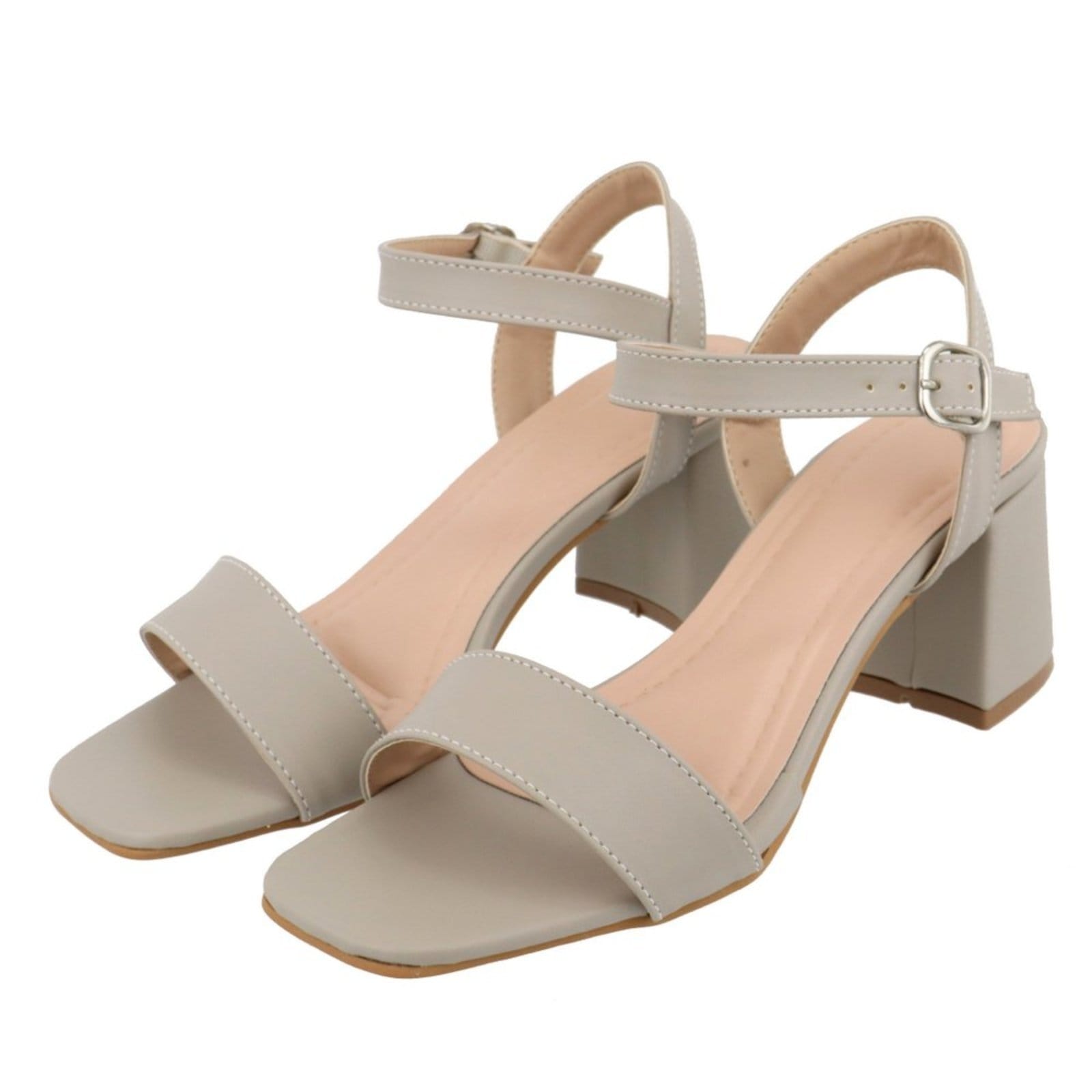 Sandalia Feminina Napa Aveia Salto Bloco 80020