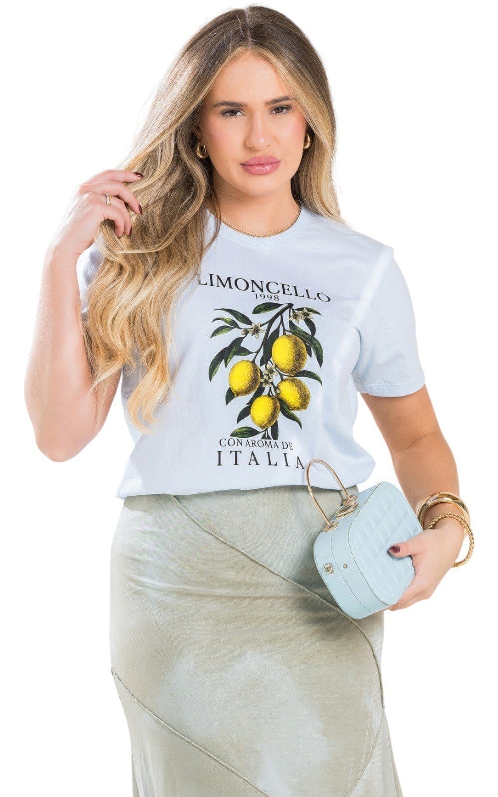Camiseta Feminina Cianitas Estampa Limoncello 1998