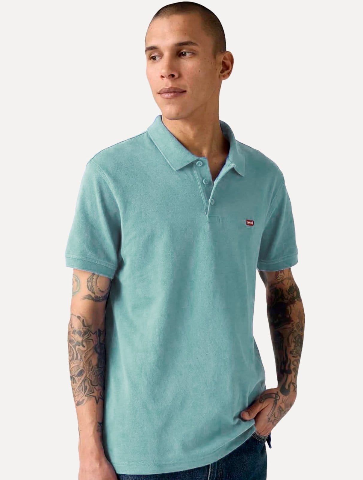 Polo Levis Masculina Housemark Turquesa