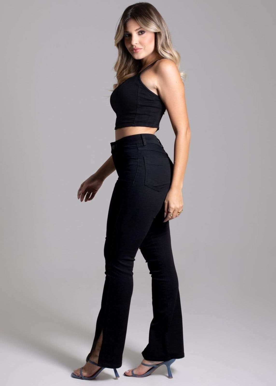 Vista 2 Calça Sarja Sawary Reta - 275006 Sawary preto