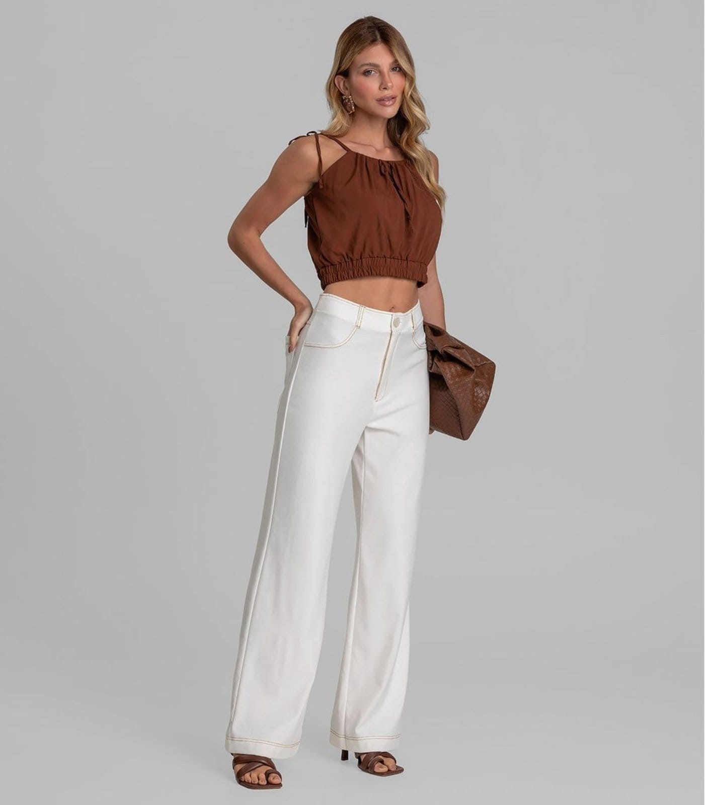 Calça Feminina Pantalona em Molicottom Dianna