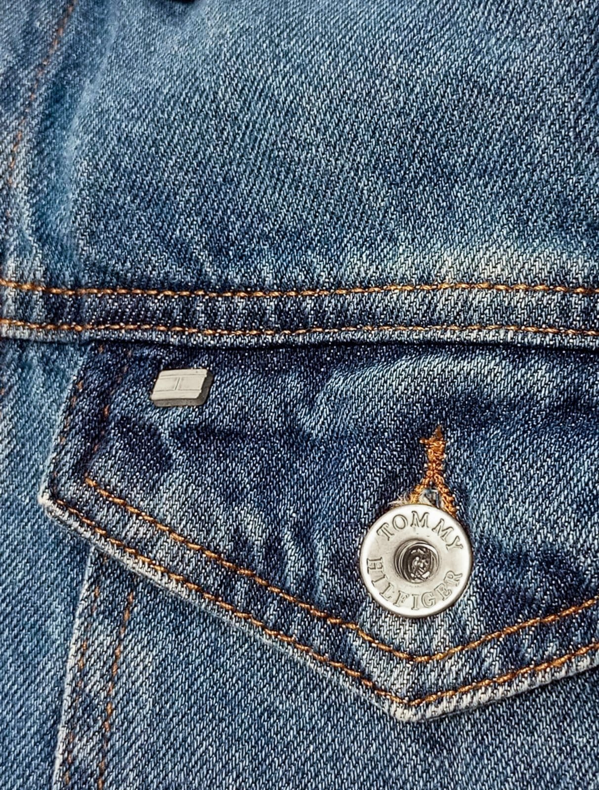 Vista 2 Jaqueta Tommy Hilfiger Masculina Jeans Regular Trucker Calva Blue Azul Tommy Hilfiger azul blue