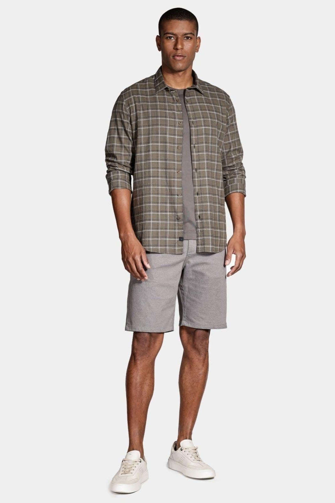 Vista 2 Camisa Aramis Manga Longa Slim Flamê Xadrez Aramis verde