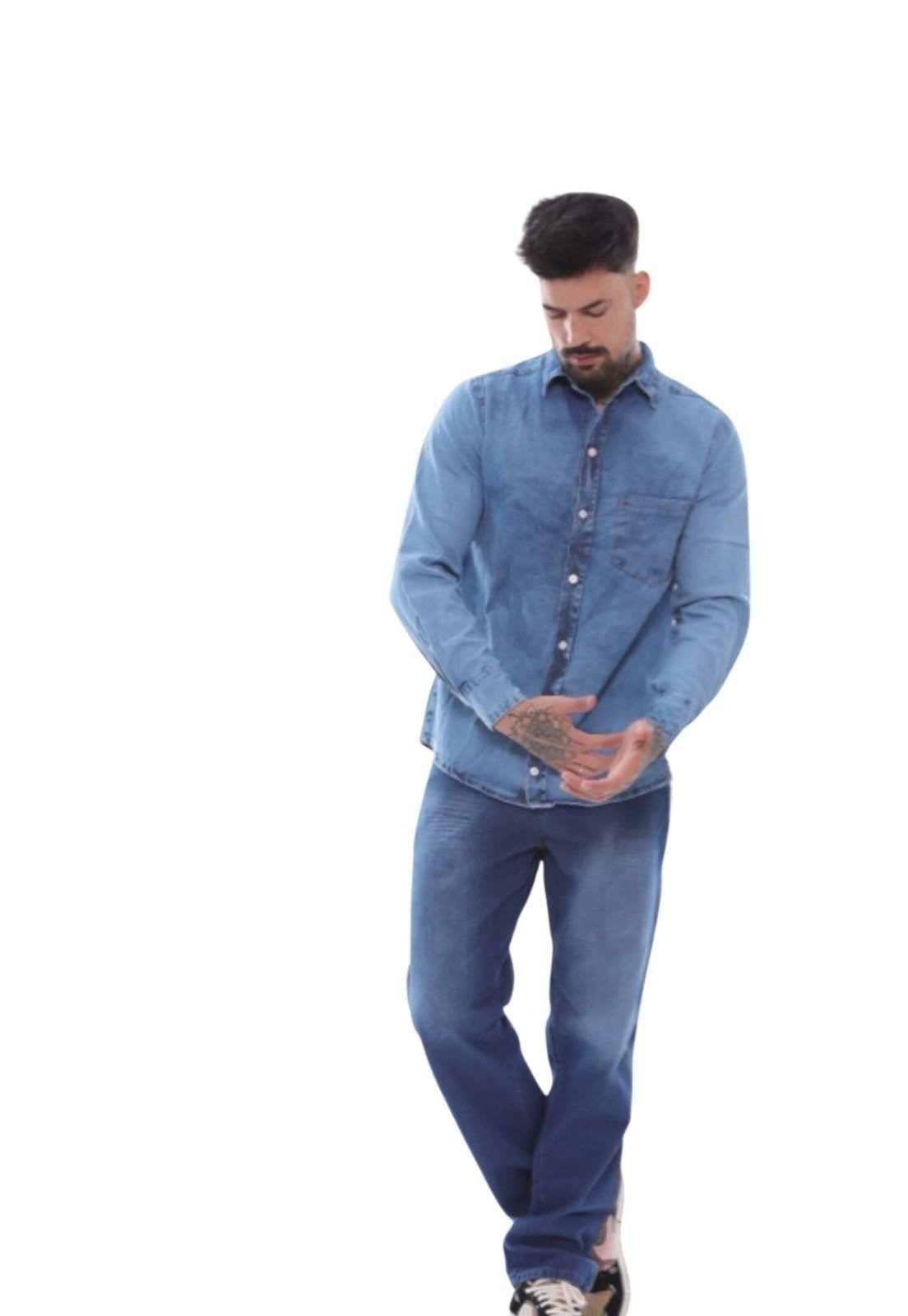 Vista 2 Camisa Manchada Alleppo Caribe Alleppo Jeans jeans