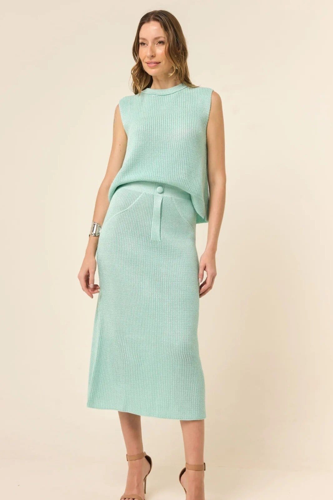 Vista 2 Conjunto Em Tricot Mariana Menta VIC BRAND verde