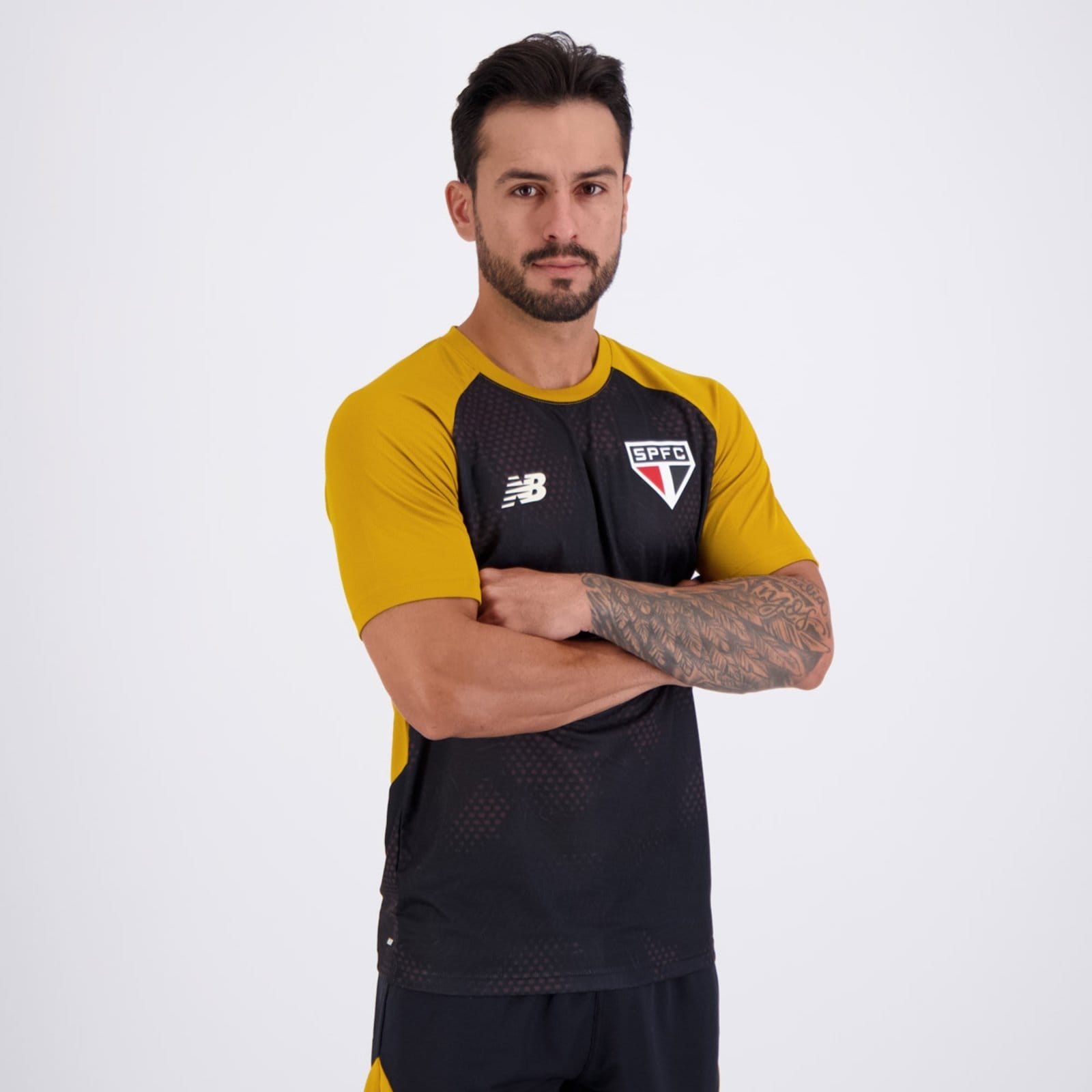 Vista 2 Camisa New Balance São Paulo Treino 2026 Preta New Balance preto