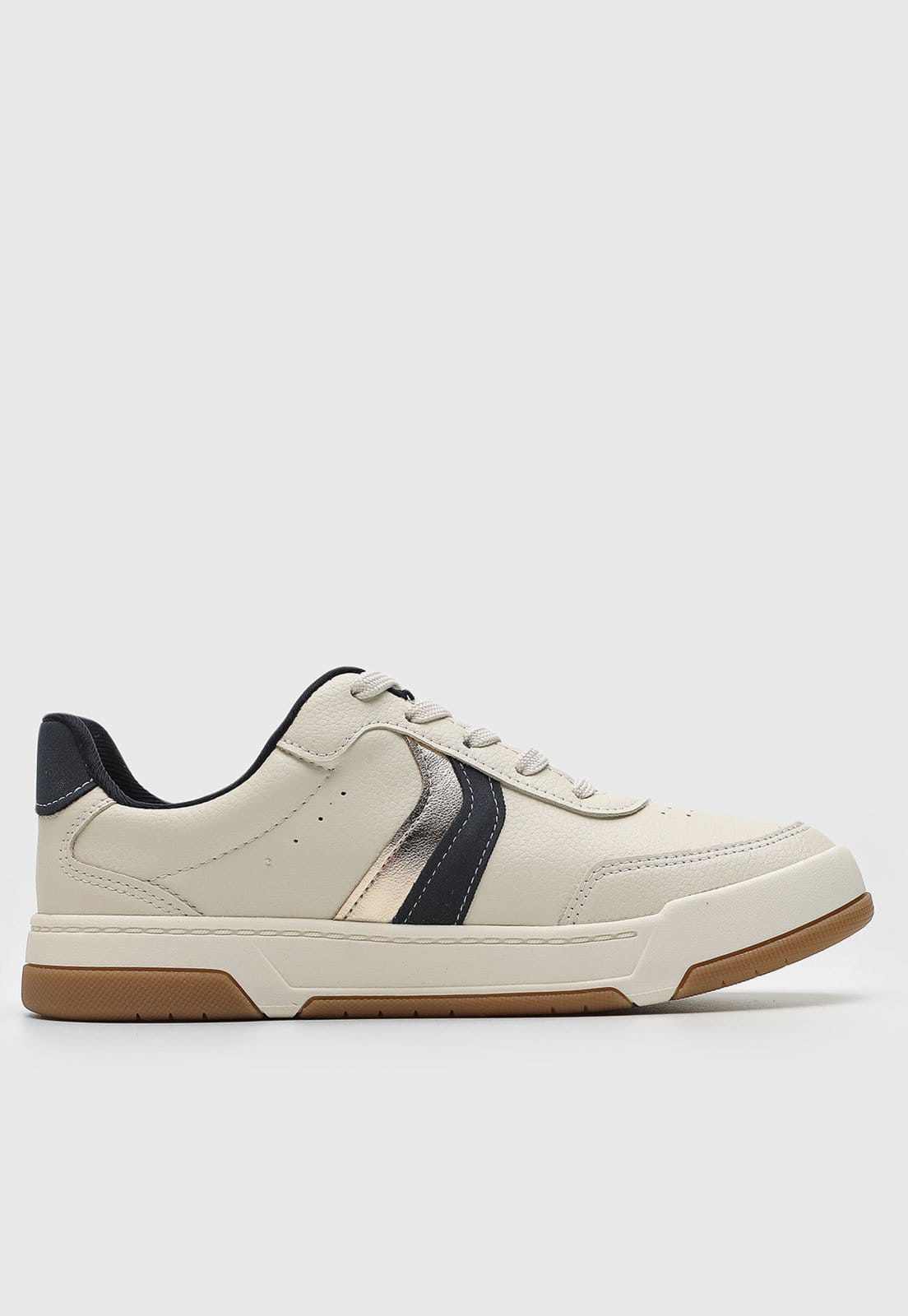 Vista 2 Tênis Feminino Dakota Detalhe Metalizado Dakota branco