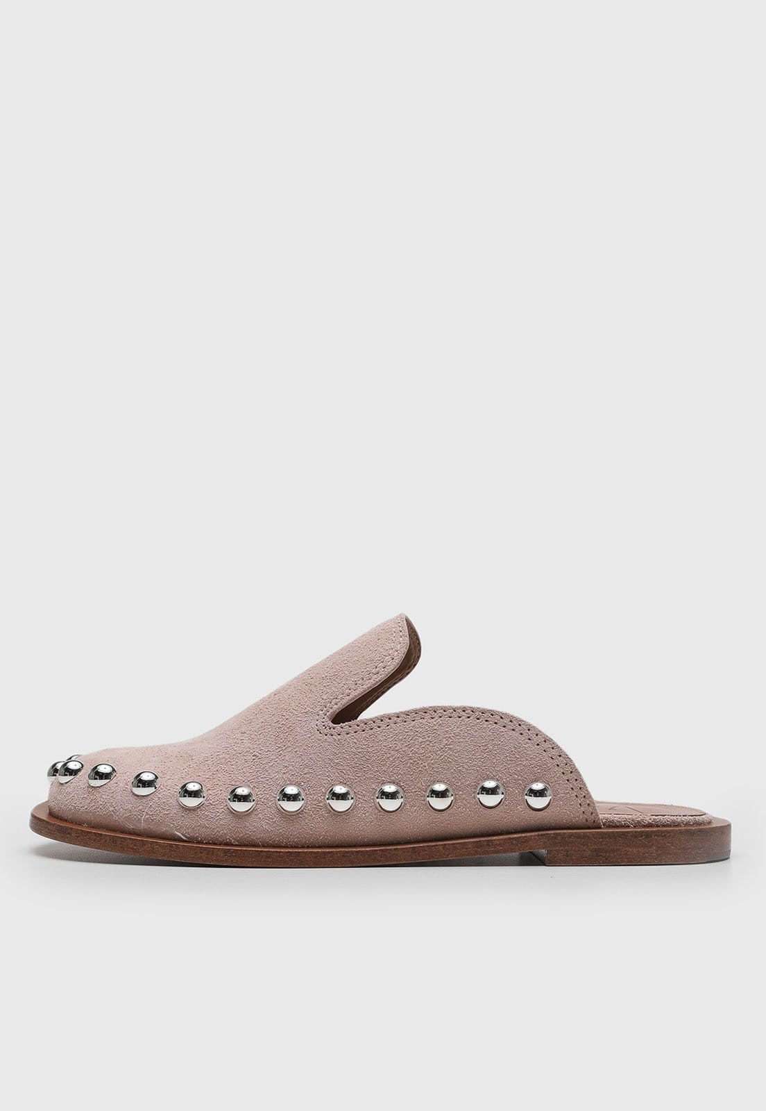 Sapatilha Feminina Vicenza Mule Aplicações Metálicas Rosé