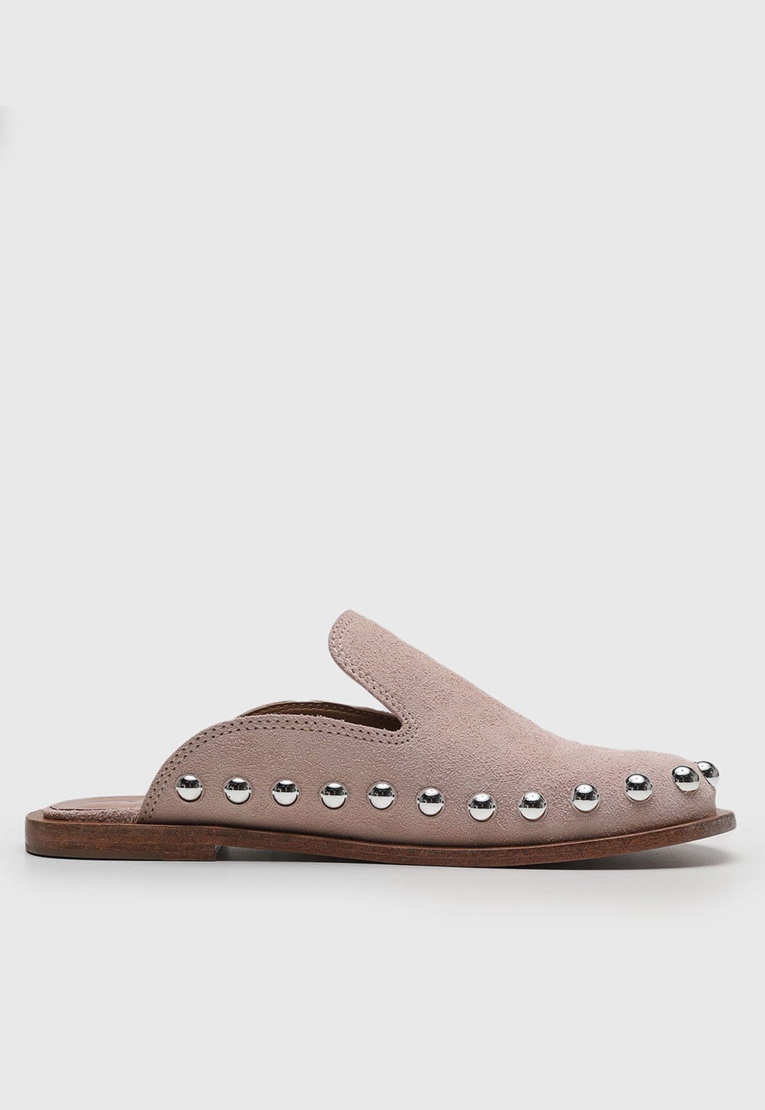 Vista 2 Sapatilha Feminina Vicenza Mule Aplicações Metálicas Rosé Vicenza rosê rosé