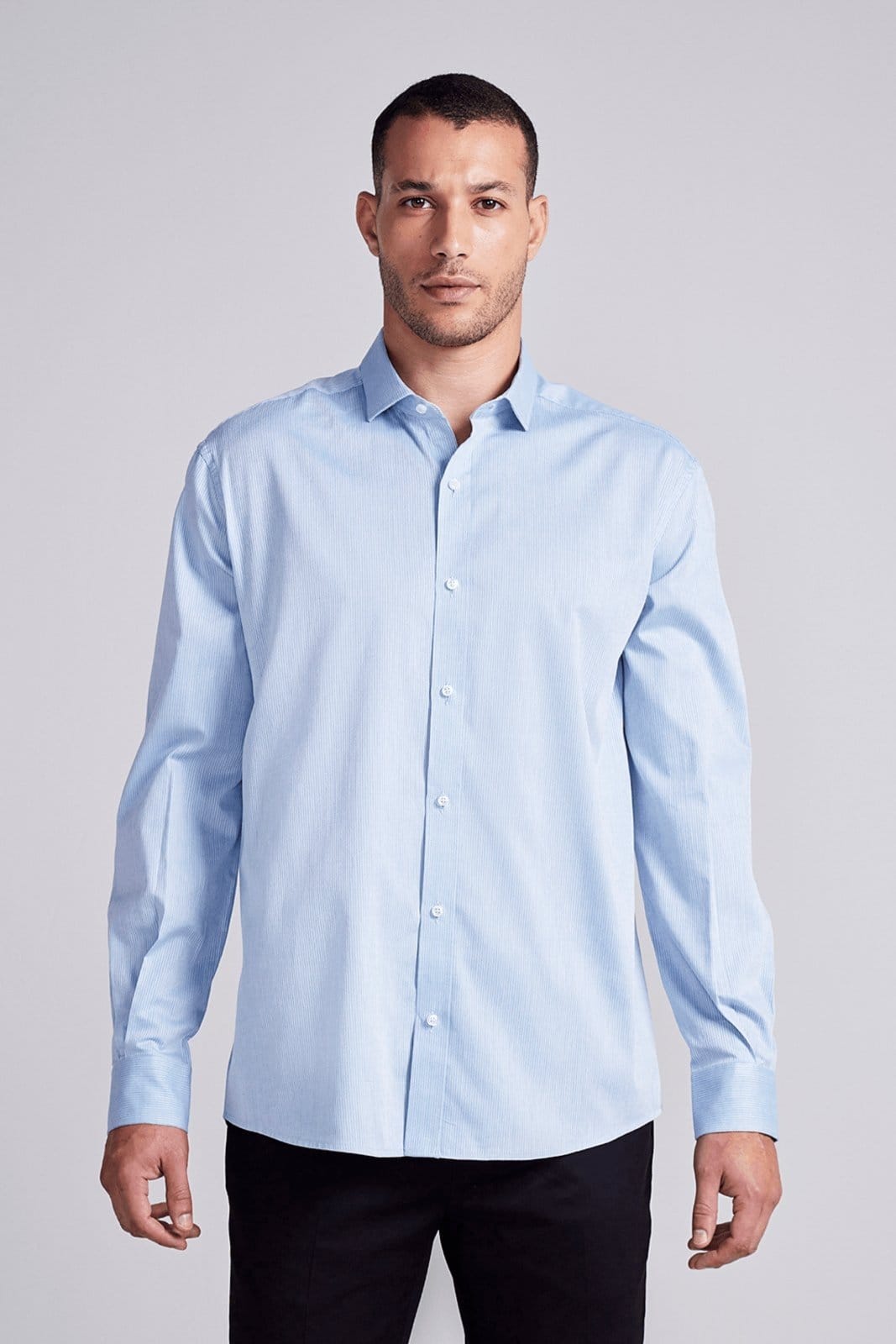 HIGHSTIL Camisa Social Algodão Egípcio Comfort Claro