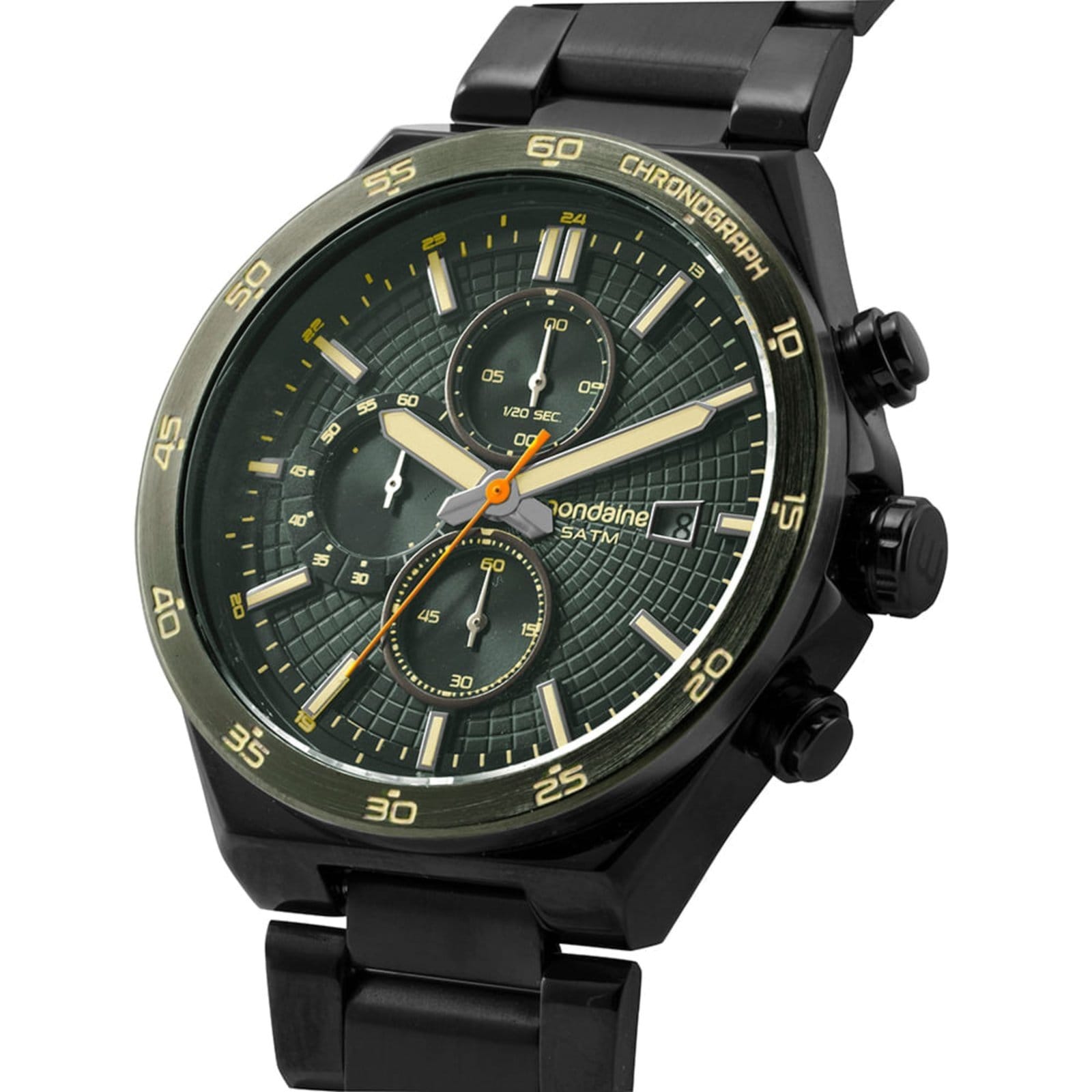 Vista 2 Relógio Feminino Preto Cronógrafo Aço All Black Mondaine preto black