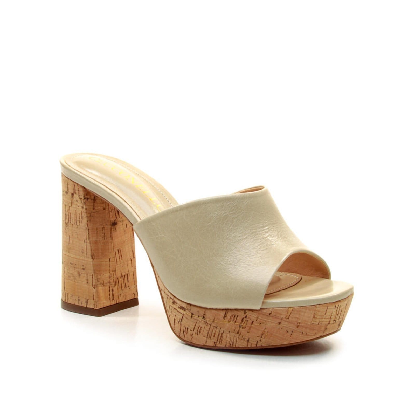 Vista 2 Tamanco Couro Plataforma Cecconello 2809004-1 Cecconello bege