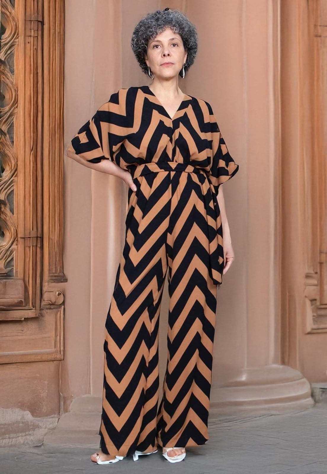 Macacão Amazônia Vital Longo Estampa Linhas Urbanas