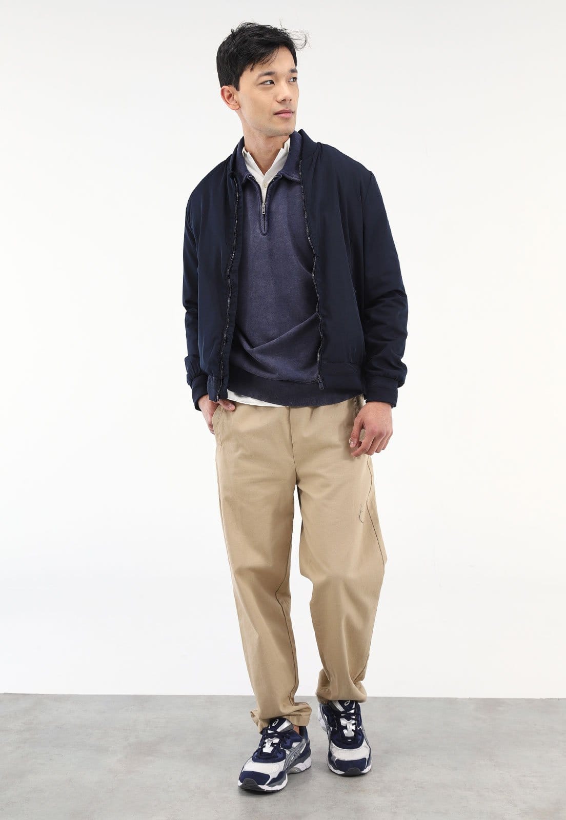 Vista 2 Blusa de Moletom Fechada GAP com Zíper Azul-Marinho GAP azul marinho