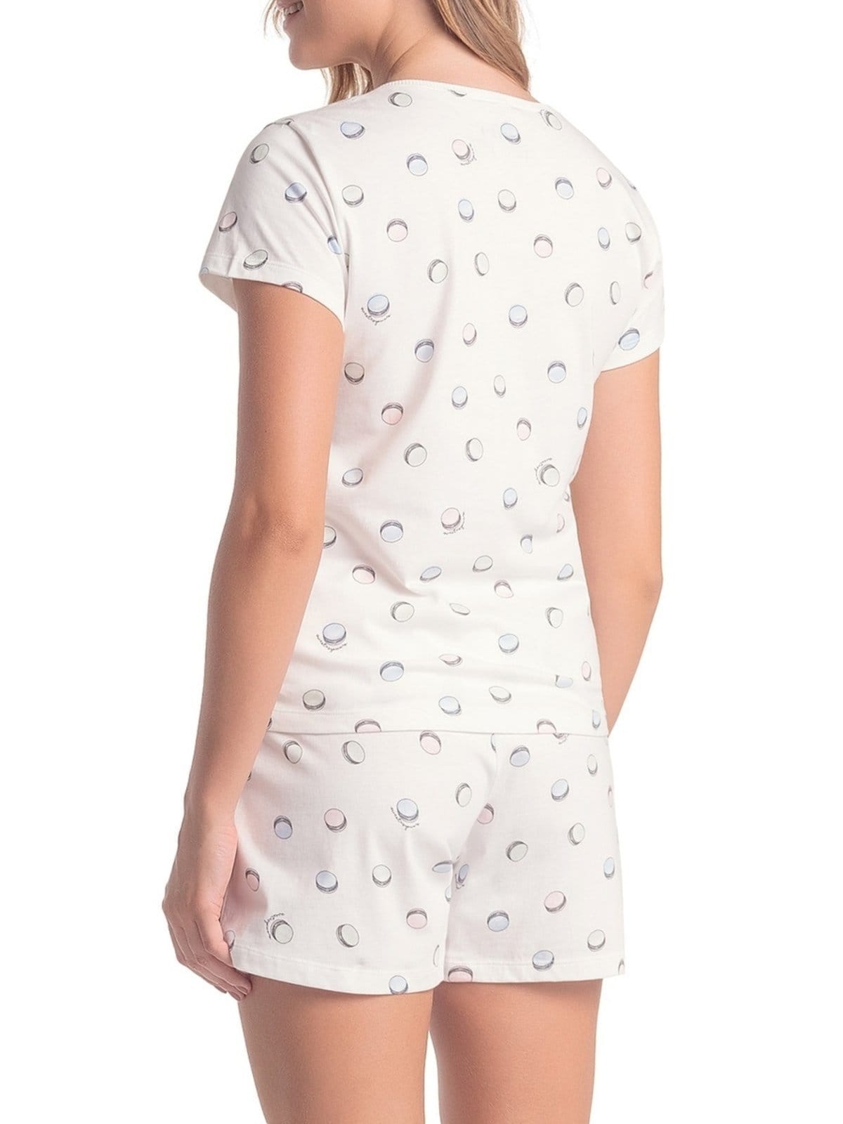 Vista 2 Pijama Feminino Curto Espaço Pijama 4010339 Espaço Pijama branco