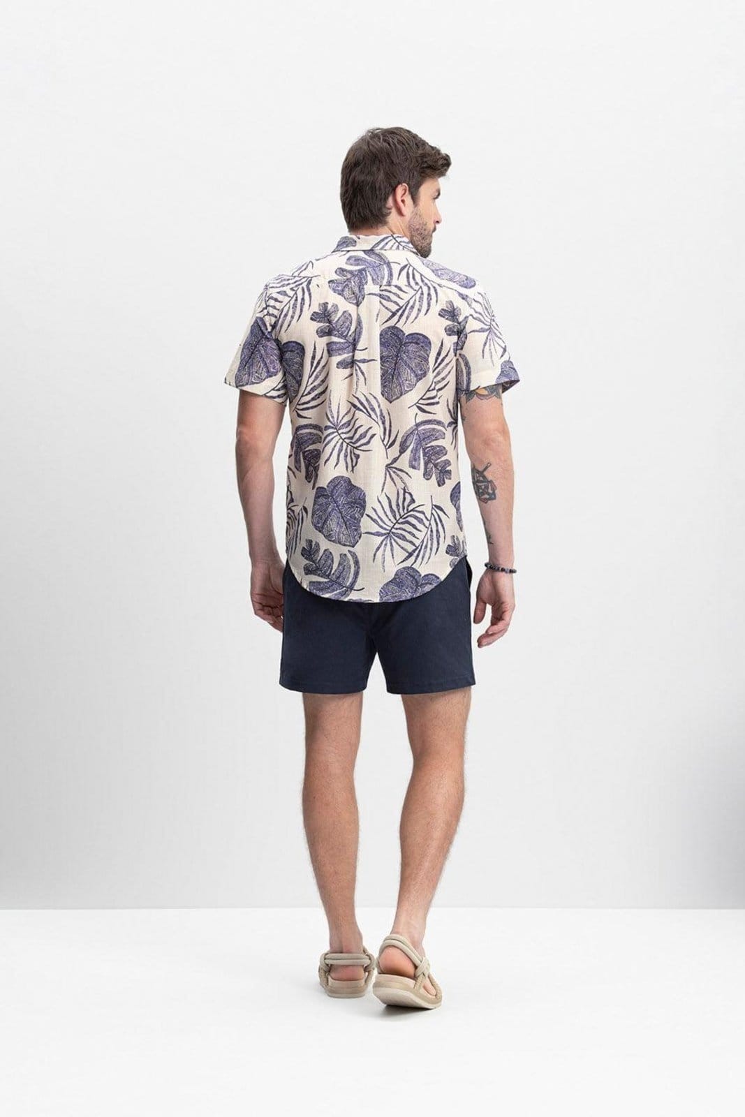 Vista 2 Camisa masculina em tricoline flamê Essendi Off-white Essendi off-white white