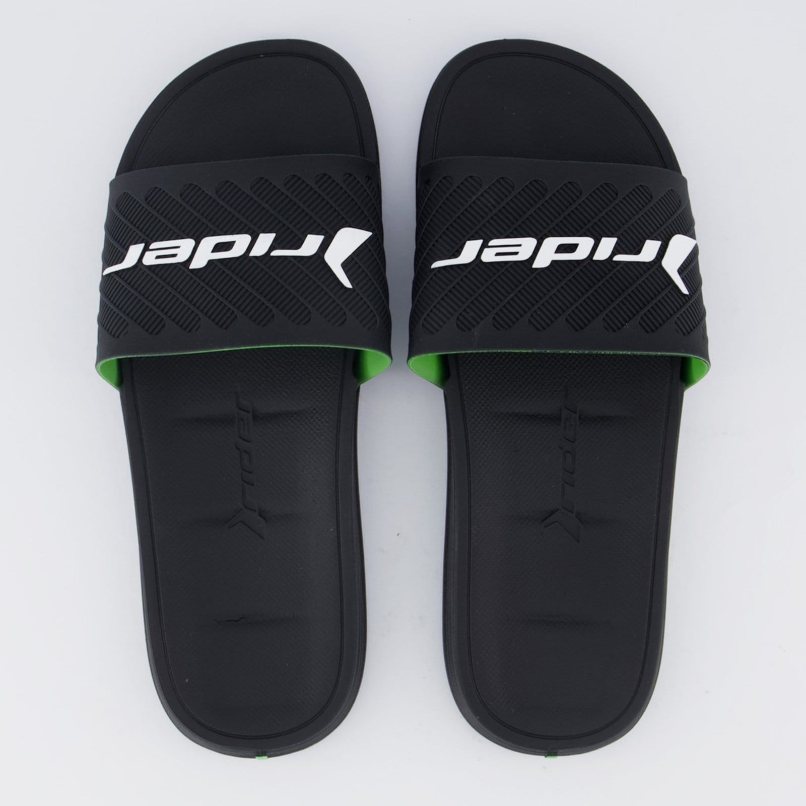 Chinelo Slide Rider Free II Preto e Verde