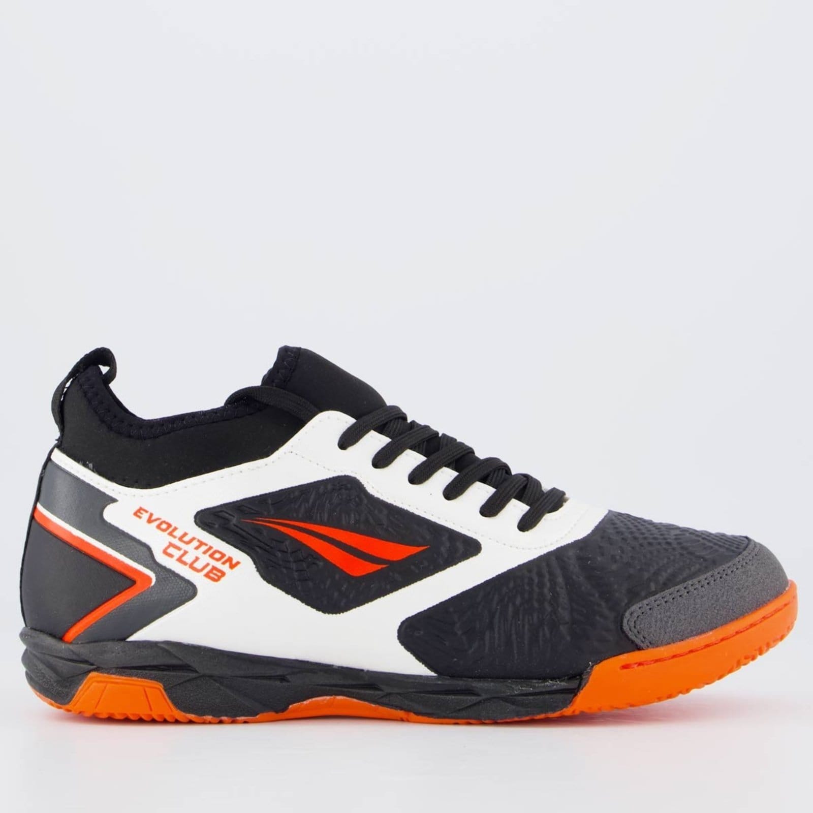 Chuteira Penalty Evolution Club Futsal Preta e Laranja