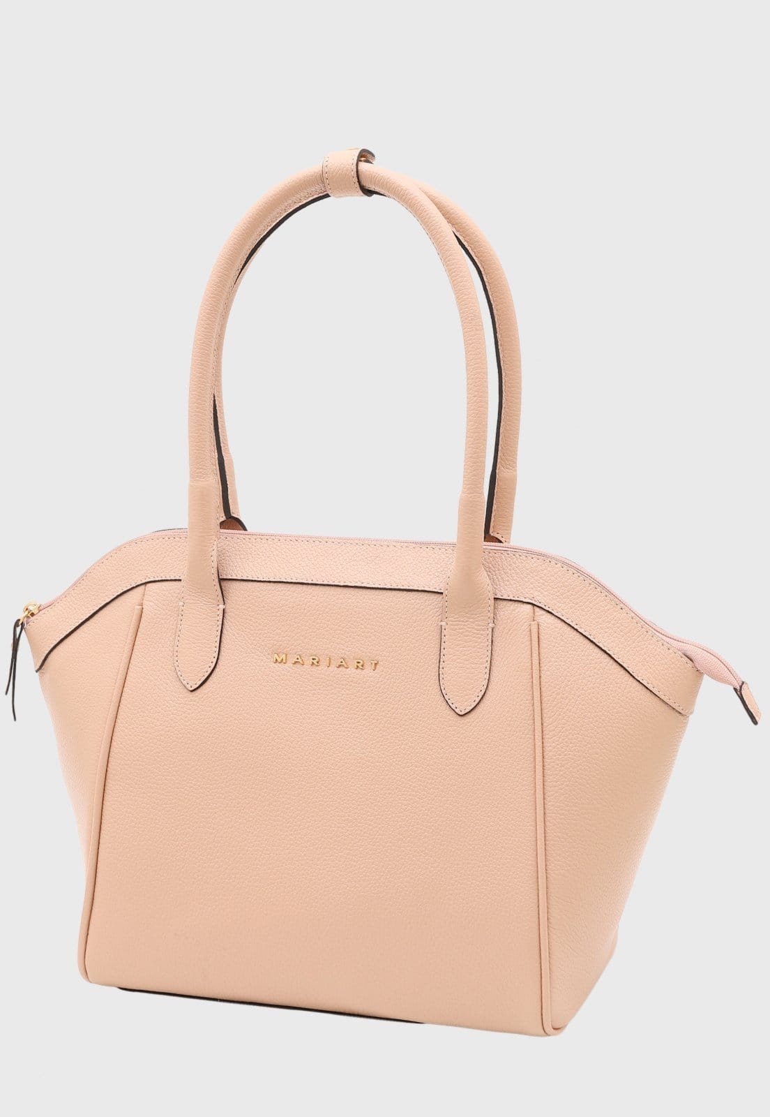 Bolsa Shoulder Couro Mariart Petúnia Creme