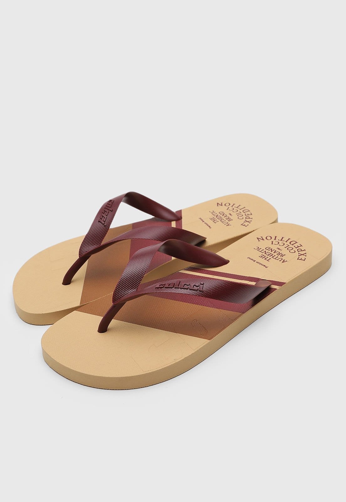 Vista 2 Chinelo Masculino Colcci Arpoador Colcci bege