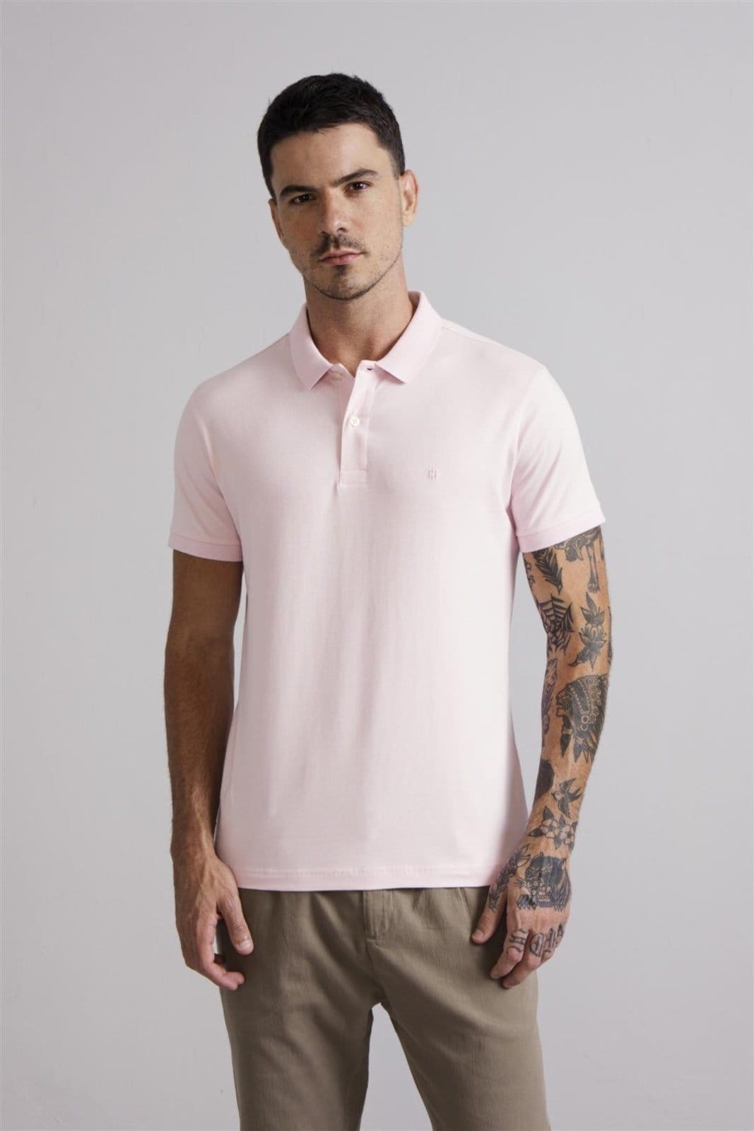 HIGHSTIL Polo Manga Curta Premium Malha Slim Fit