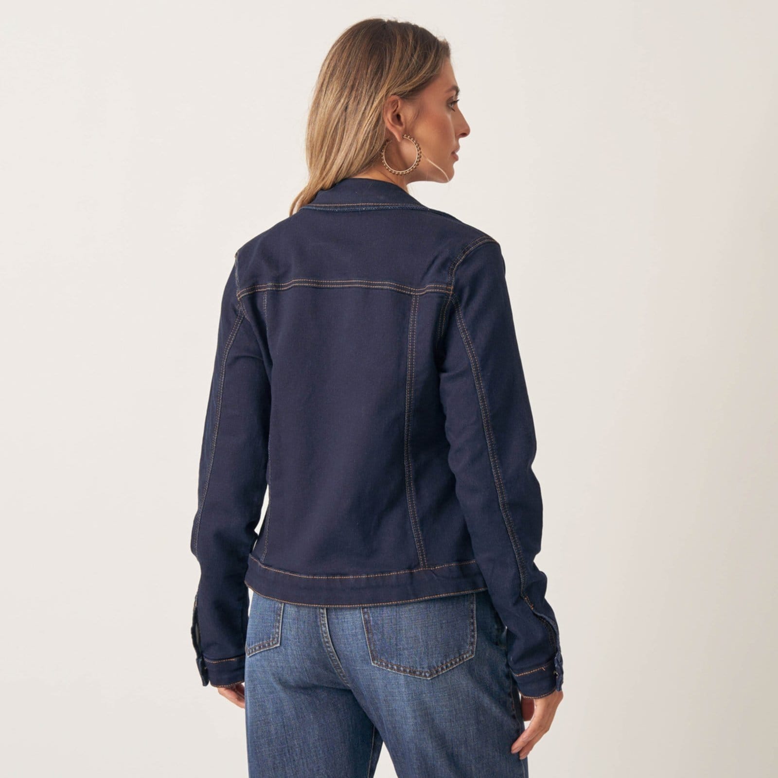 Vista 2 Jaqueta Jeans Confort Leny Bloom azul marinho