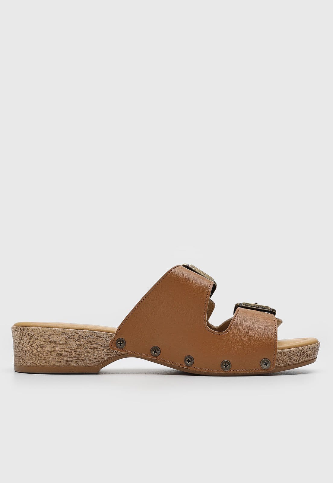 Vista 2 Sandália Média Beira Rio Tiras Fivela Tachas BEIRA RIO caramelo