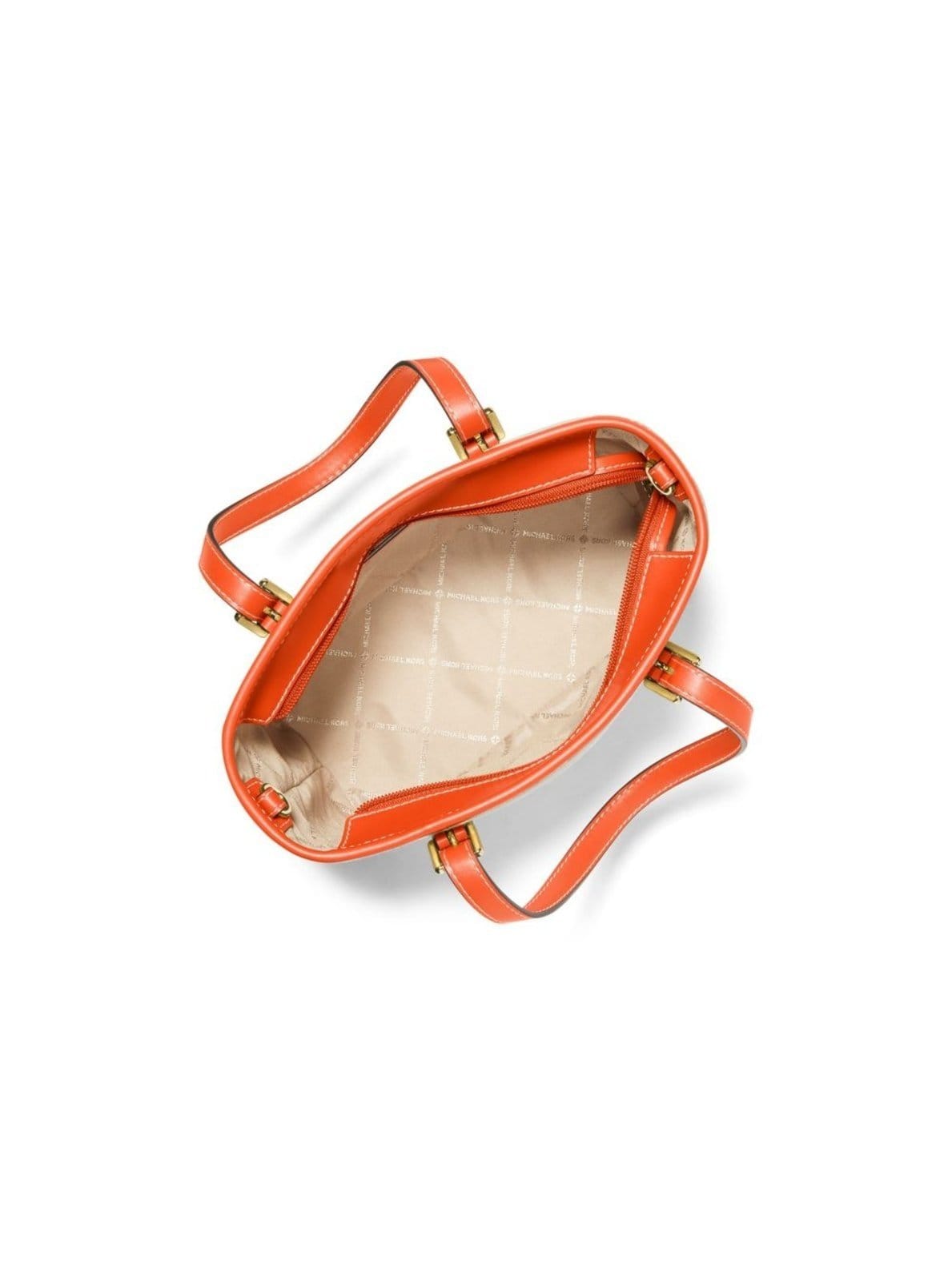 Vista 2 Bolsa Tote Jet Set Pequena De Algodão 35S4gtvt0c634 Michael Kors laranja