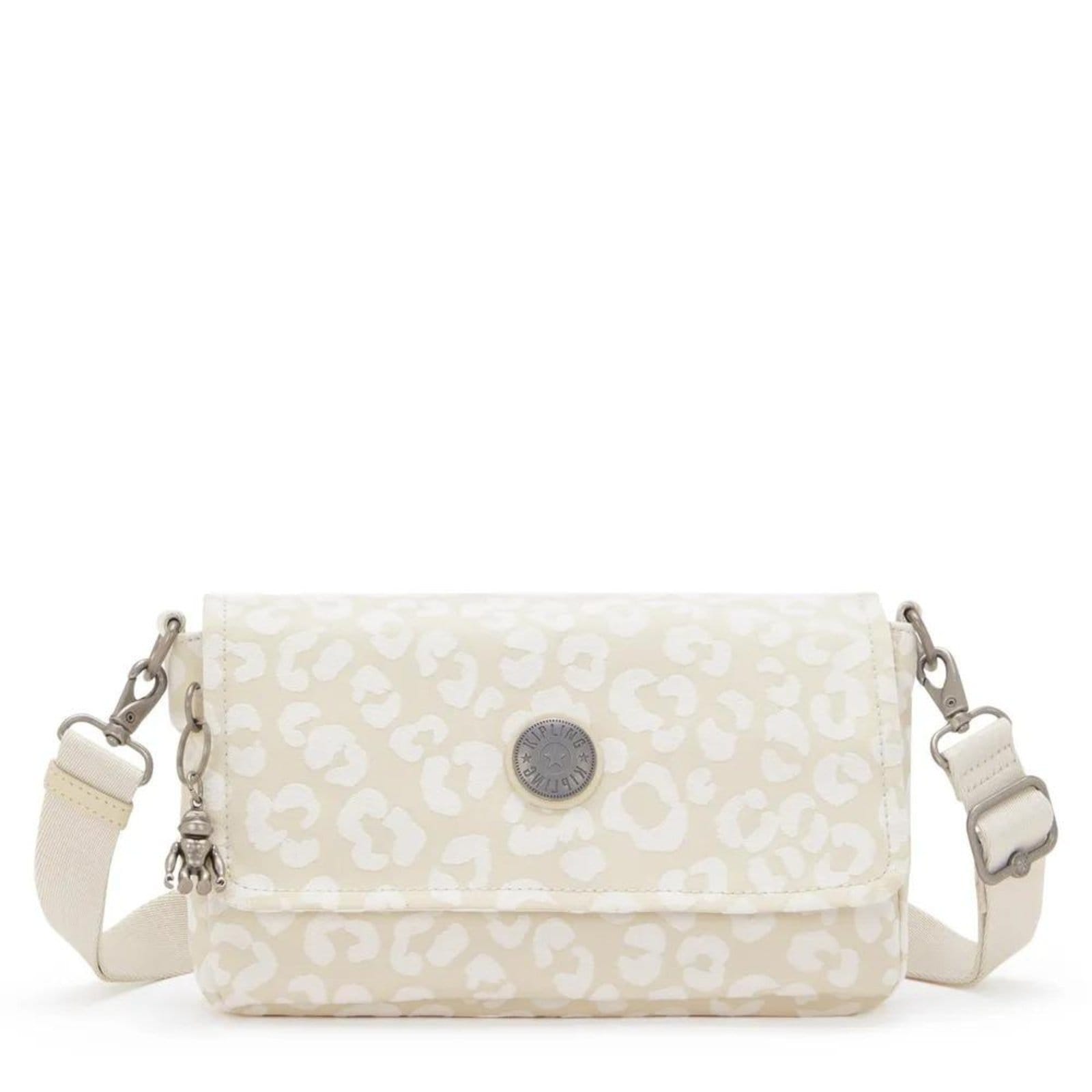 Bolsa Kipling Aras White Cheetah J