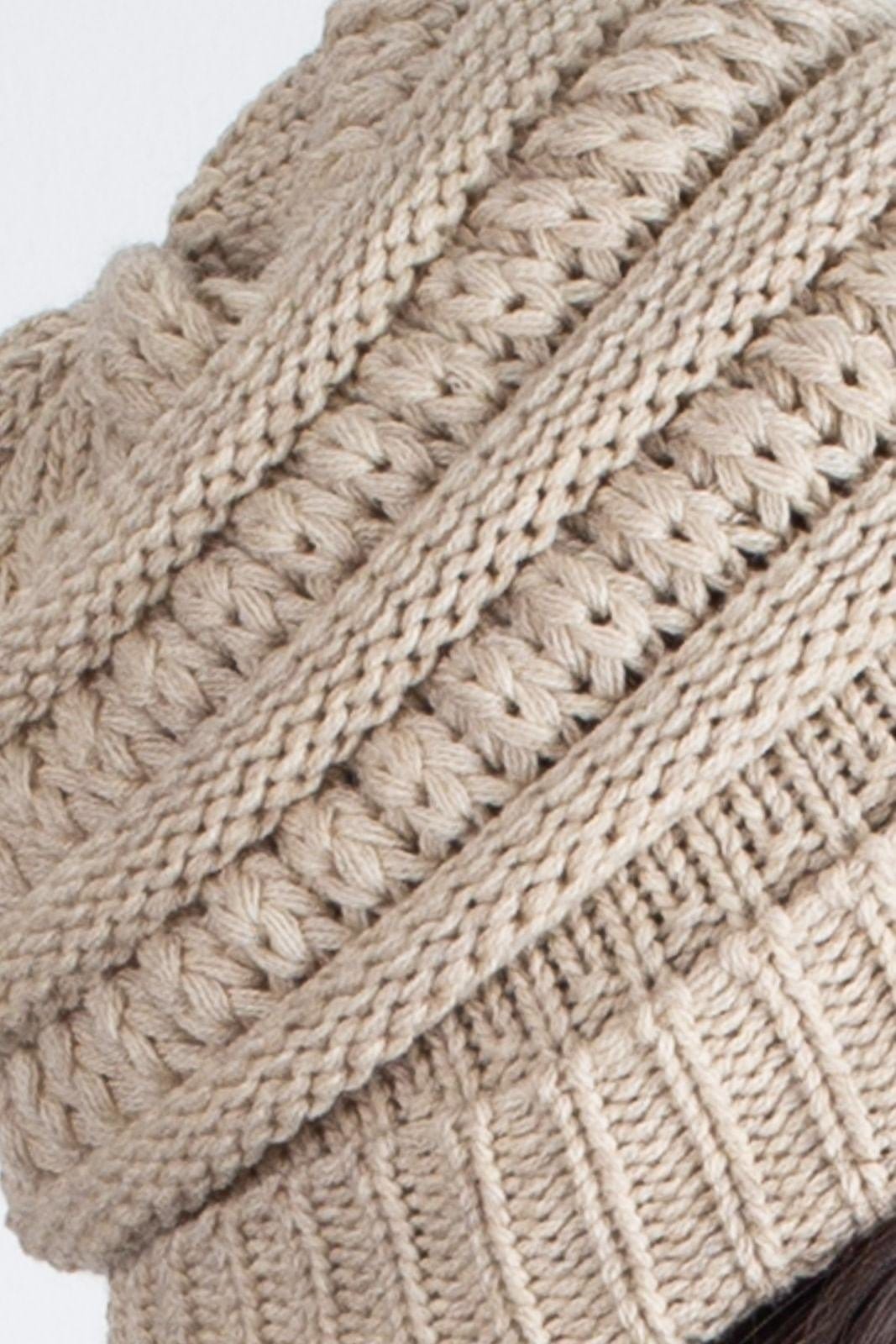 Gorro Enluaze Feminino De Malha Tricô 60018 - Cru - 2