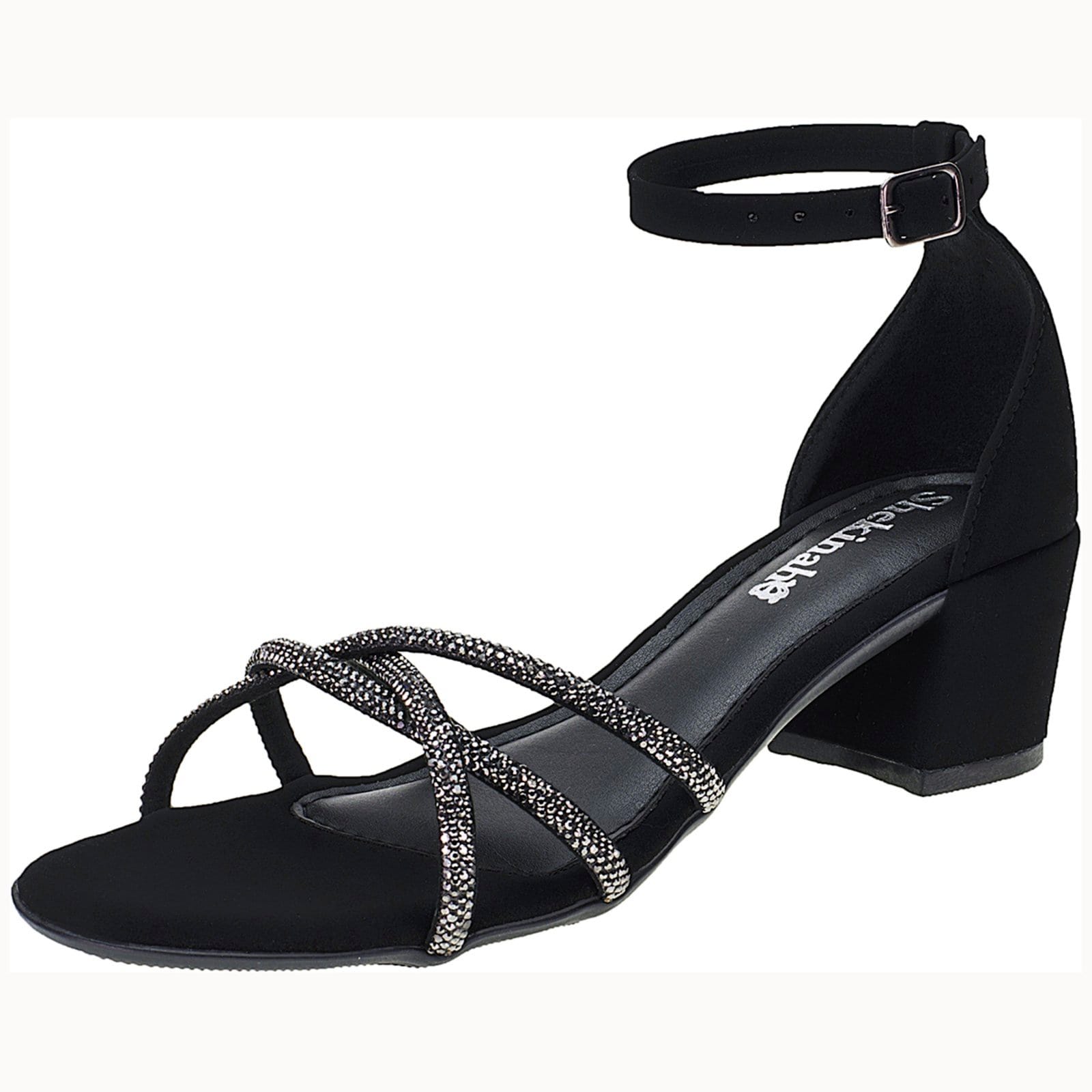 Sandália Feminina Salto Saltinho Shekinah Tiras Strass Lançamento Moda
