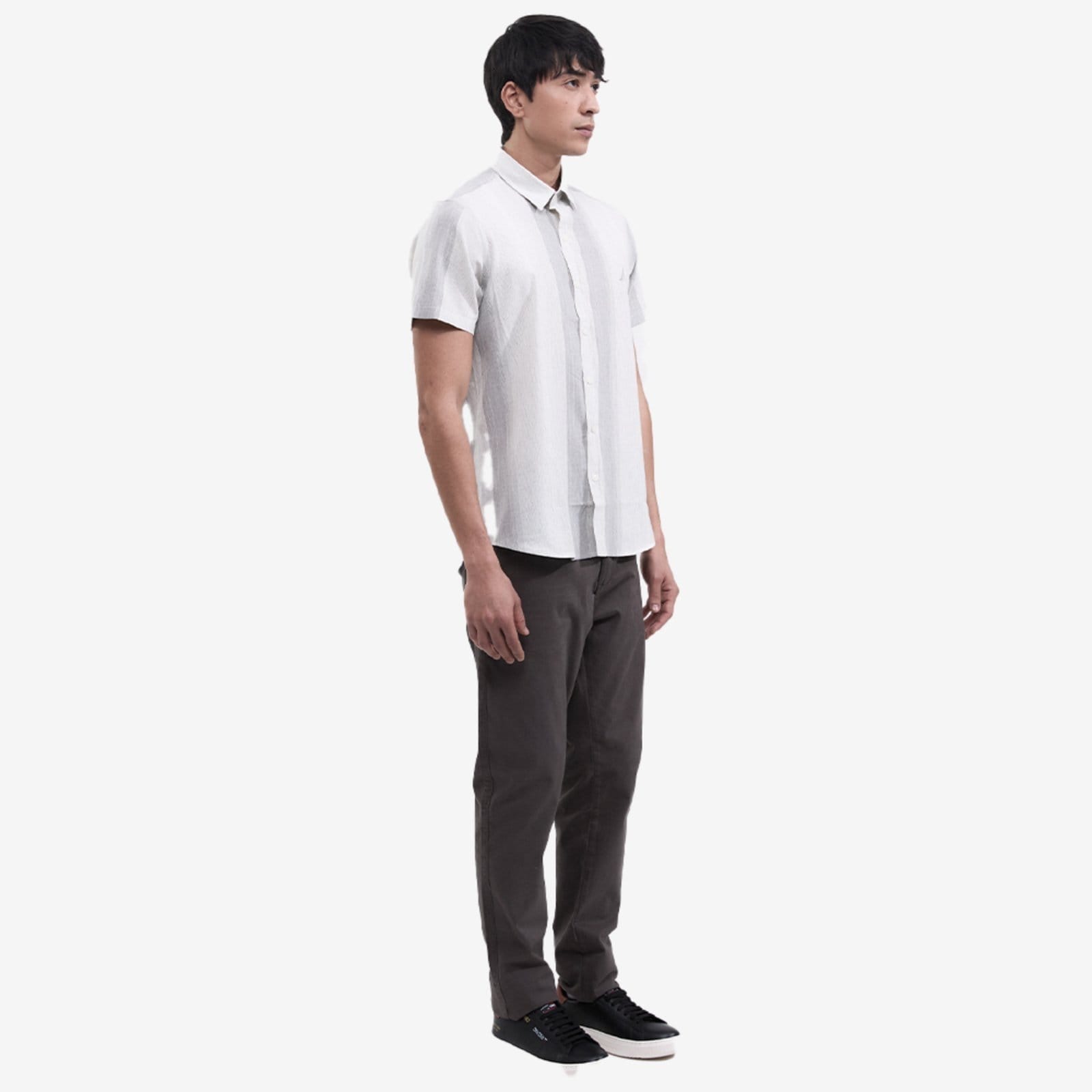 Vista 2 Camisa Nautica Manga Curta Listrada Nautica grafite