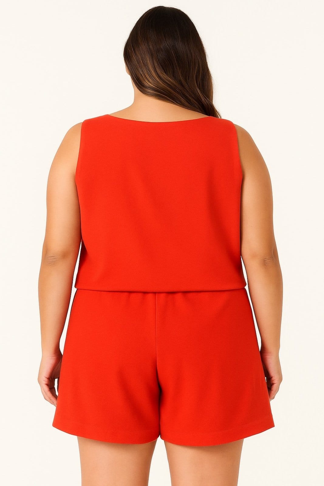 Vista 2 Conjunto Feminino Plus Size Elegância e Conforto Summer Body vermelho